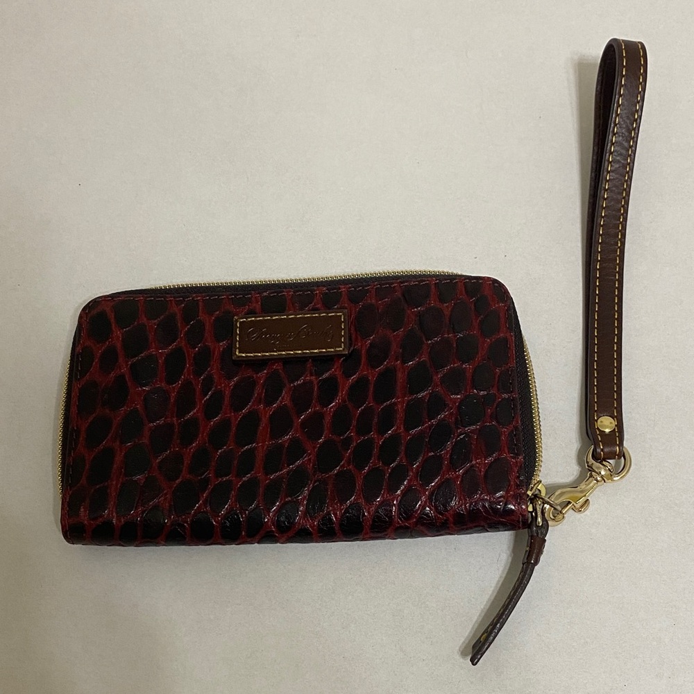 Dooney & Bourke Red and Black Clutch Wristlet - Picture 8 of 8